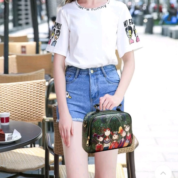 NEW SEOUL Vegan Leather Shoulder Handbag Satchel - Picture 6 of 7